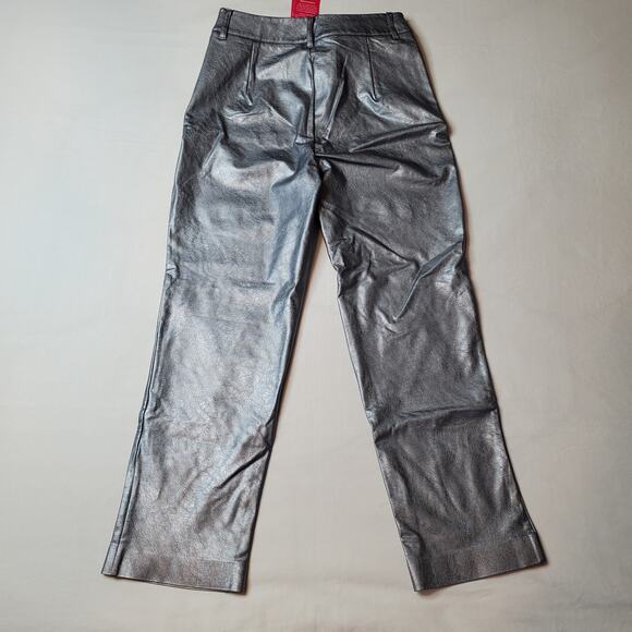 Commando Women's Size XS NWT Faux Leather 7/8 Trouser Platinum SLG67 - Picture 5 of 9